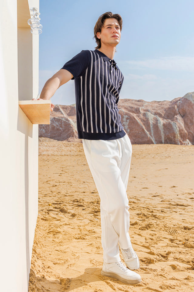 Button Textured Polo