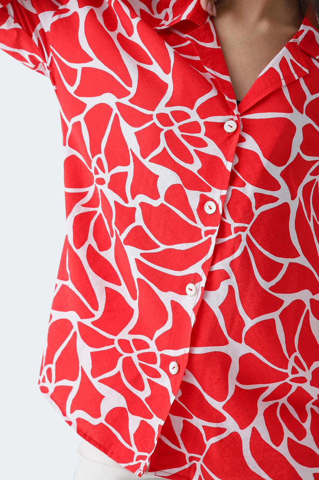 Printed Cuban Collar Shirt