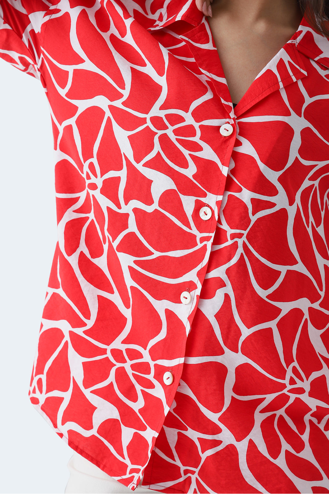 Printed Cuban Collar Shirt