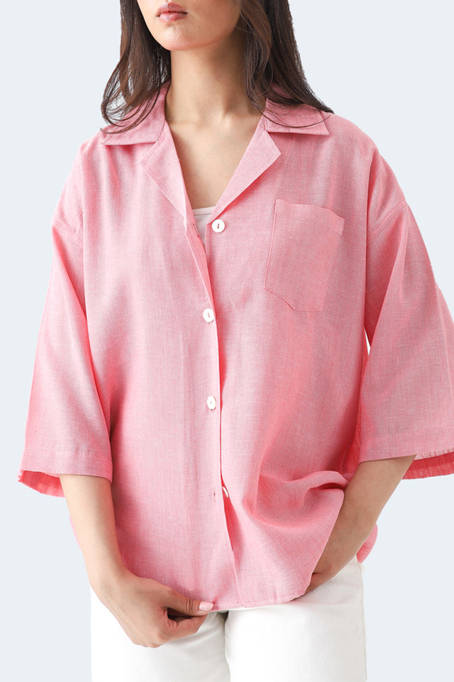 Basic Cuban Collar Shirt