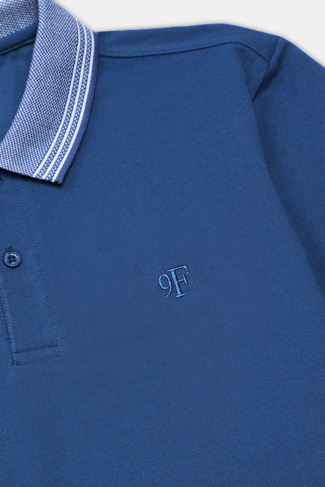 Jacquard Tipping Collar Polo Shirt - 9figure