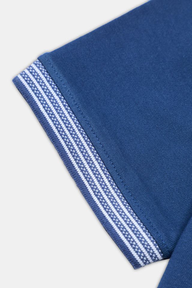 Jacquard Tipping Collar Polo Shirt - 9figure