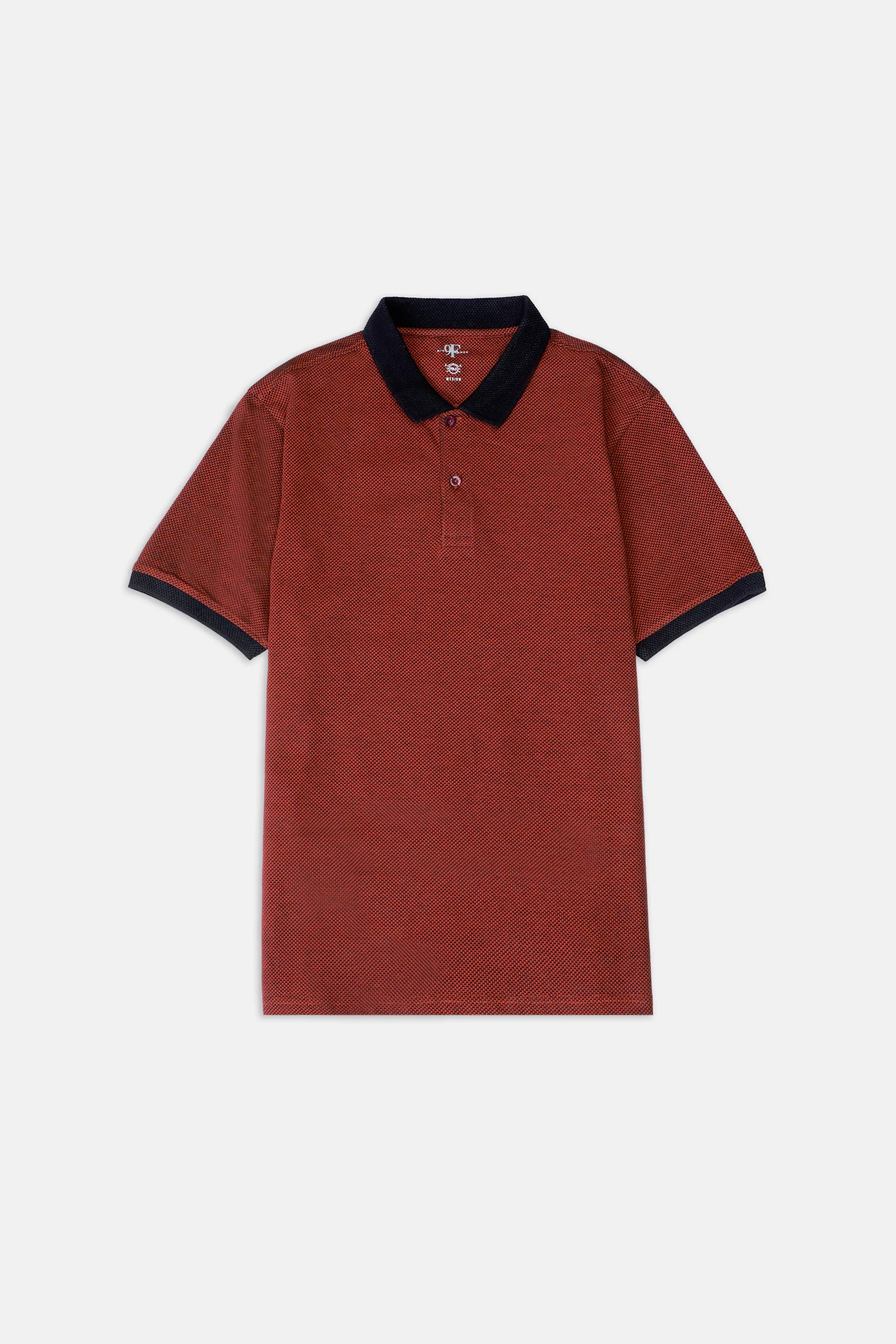 Jacquard Collar Polo Shirt - 9figure