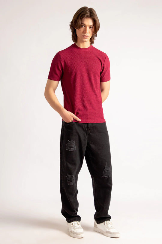 Basic Textured T-Shirt