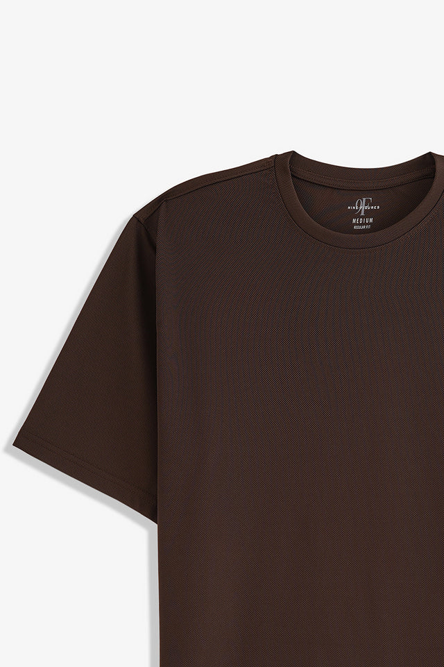 Textured Crew Neck T-Shirt
