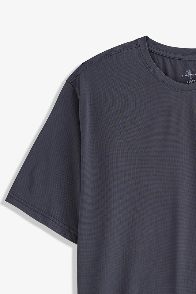 Textured Crew Neck T-Shirt