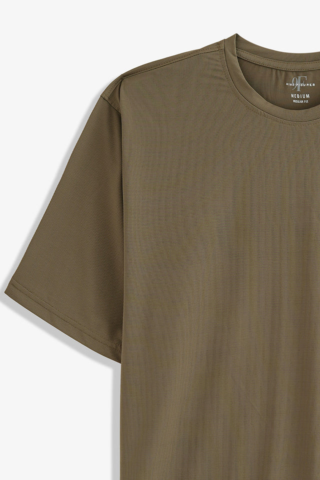 Textured Crew Neck T-Shirt