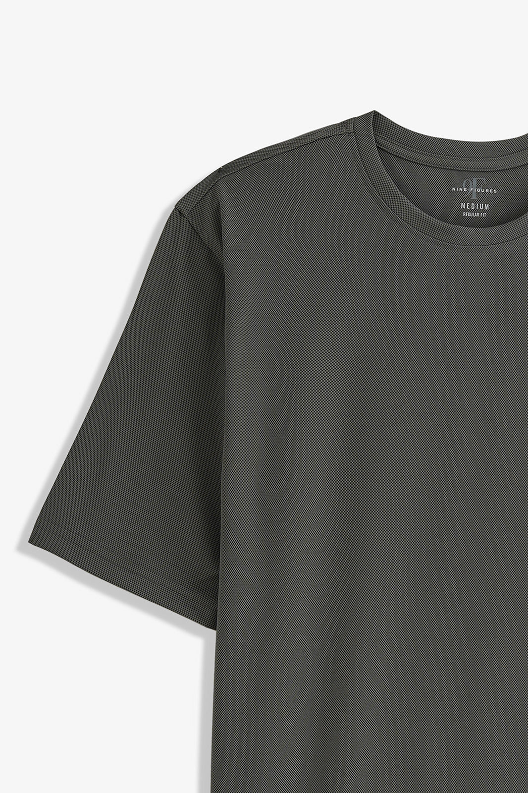 Textured Crew Neck T-Shirt