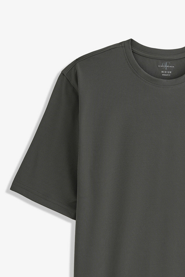 Textured Crew Neck T-Shirt