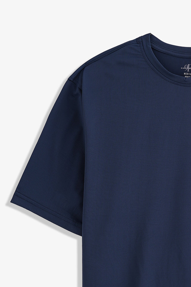 Textured Crew Neck T-Shirt