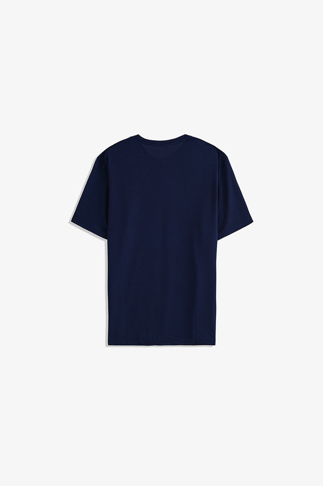 Textured Crew Neck T-Shirt