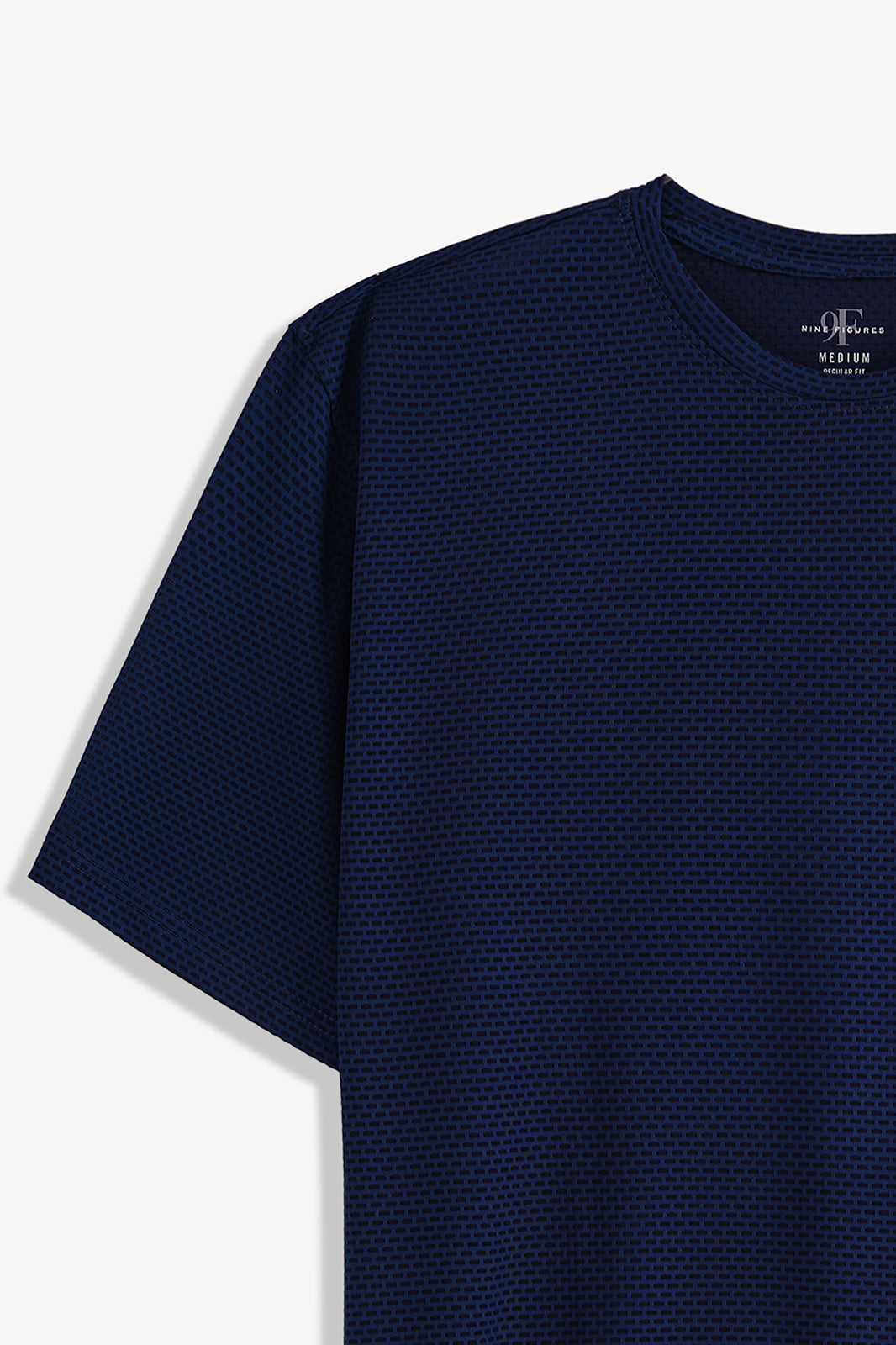 Textured Crew Neck T-Shirt