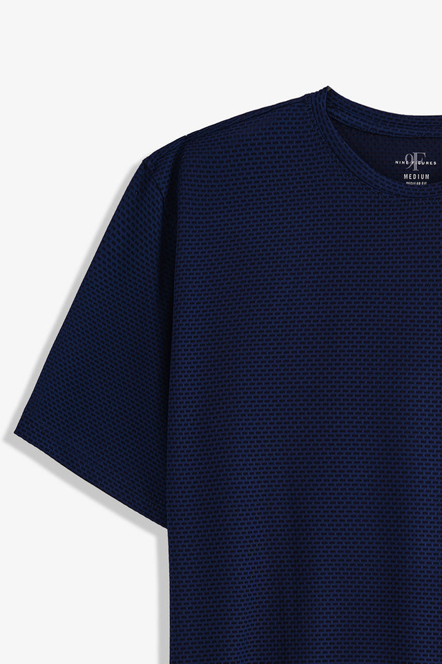 Textured Crew Neck T-Shirt