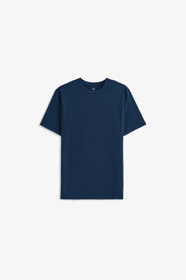 Textured Crew Neck T-Shirt