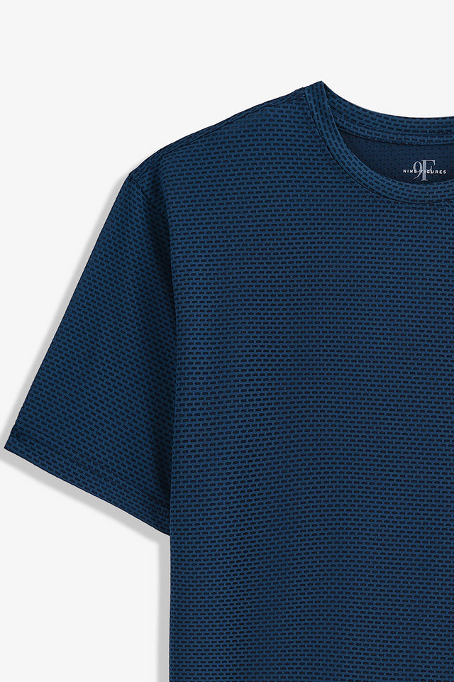 Textured Crew Neck T-Shirt