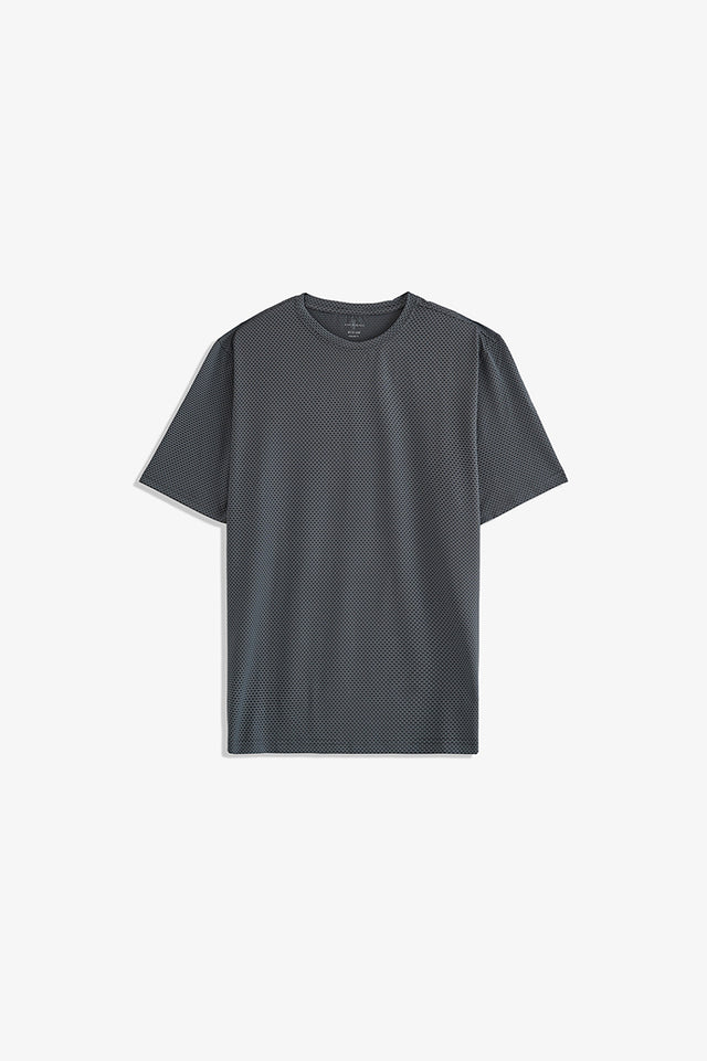 Textured Crew Neck T-Shirt