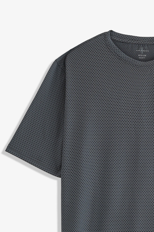 Textured Crew Neck T-Shirt