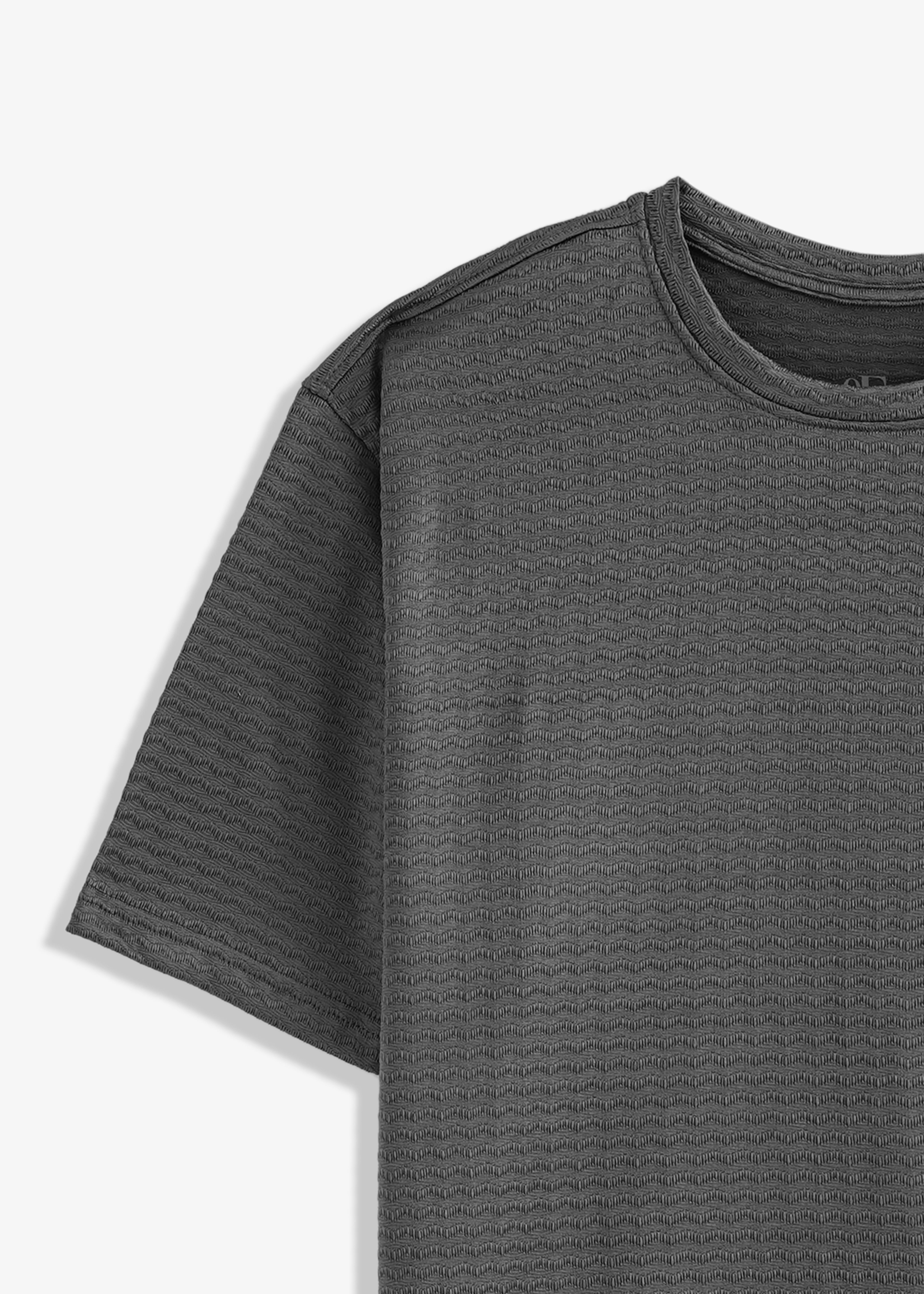 Crew Neck Textured T-Shirt