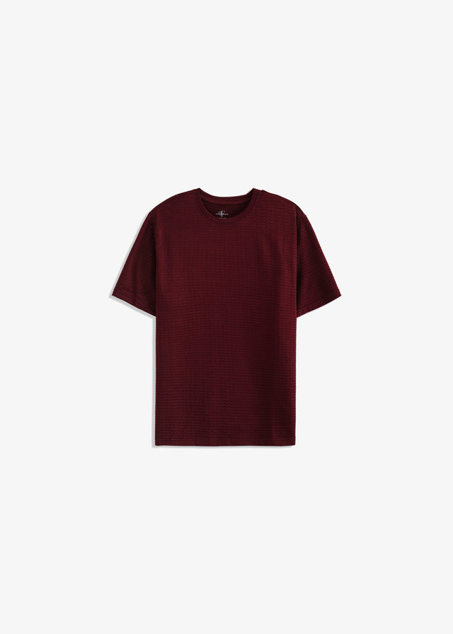 Crew Neck Textured T-Shirt