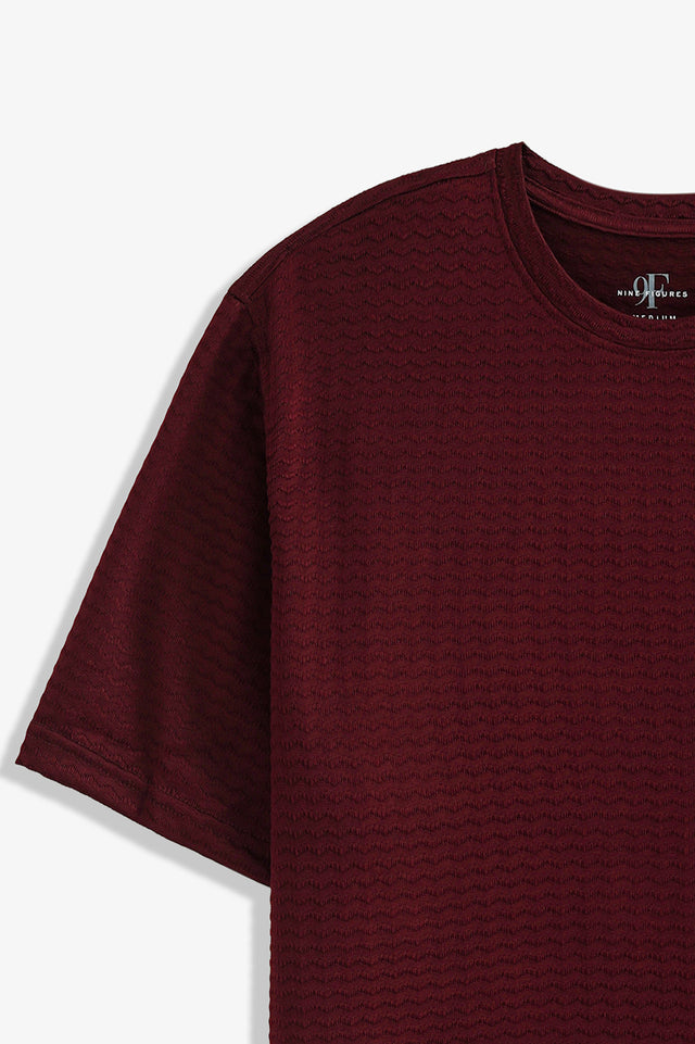 Crew Neck Textured T-Shirt
