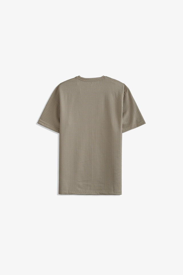 Crew Neck Textured T-Shirt