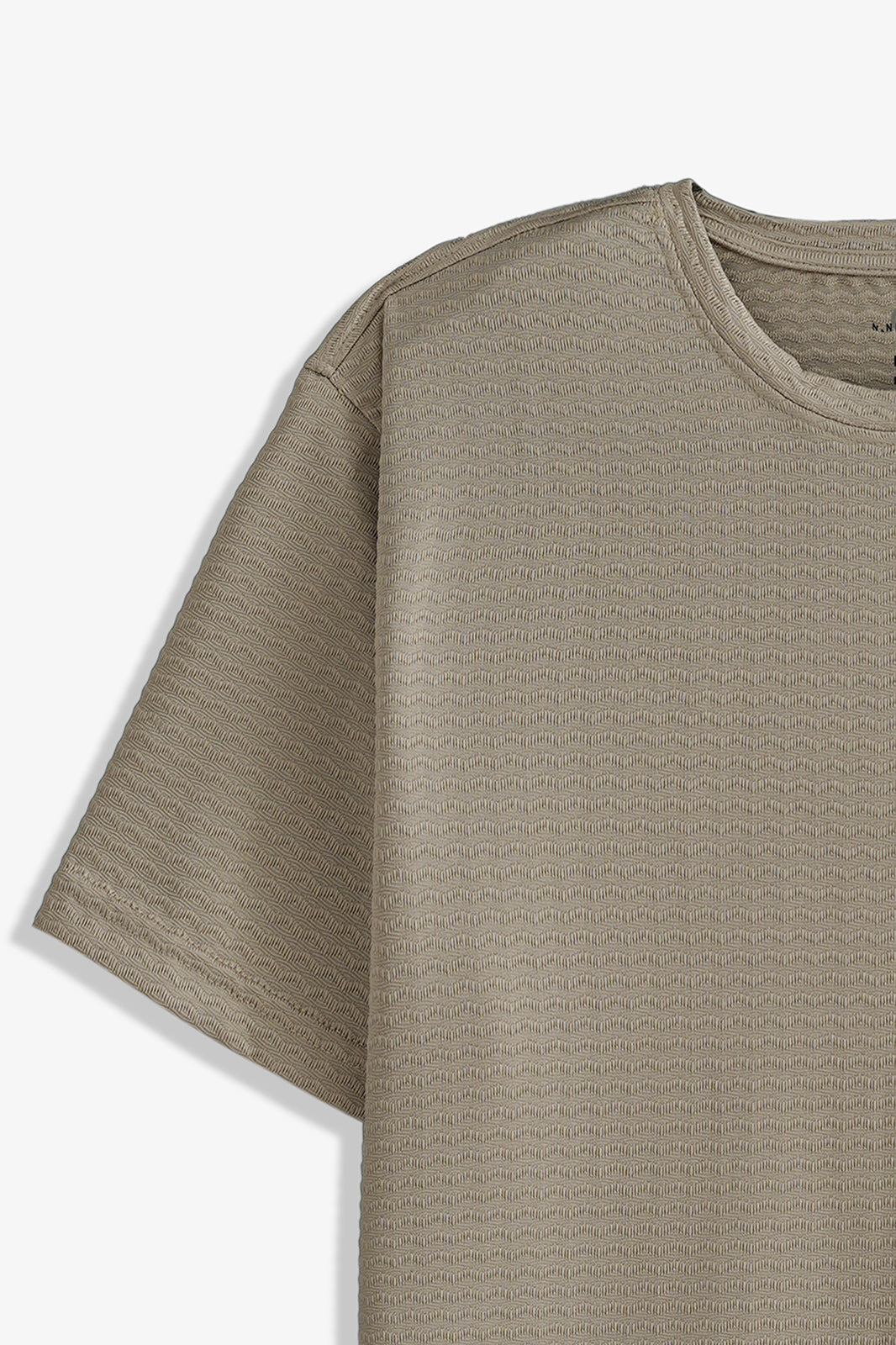 Crew Neck Textured T-Shirt