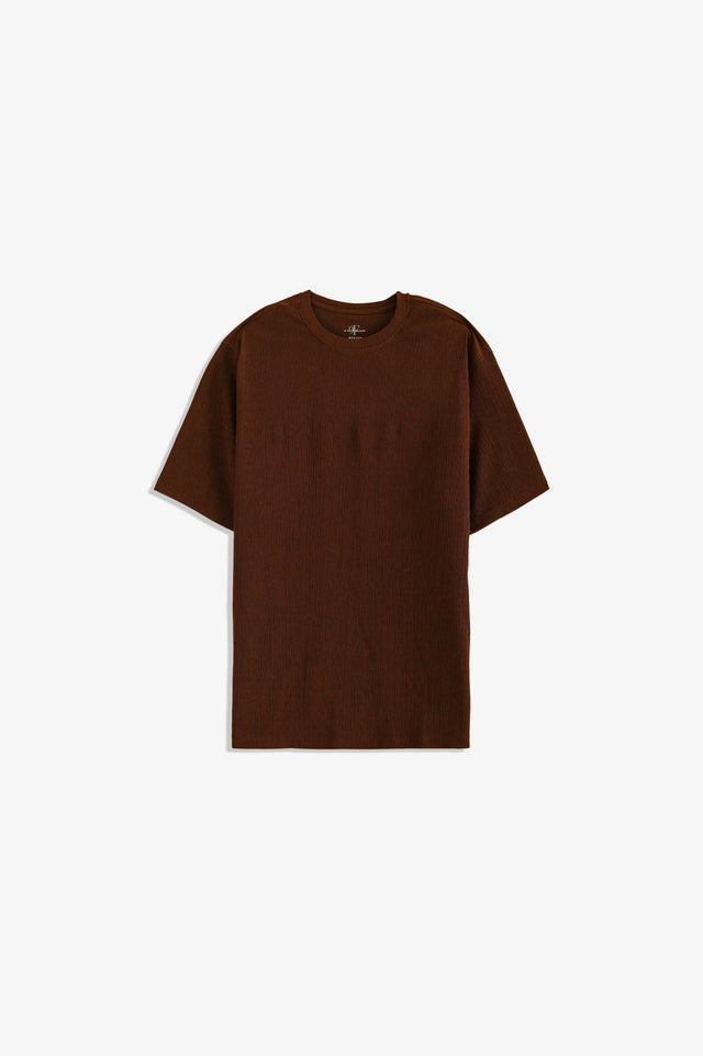 Crew Neck Textured T-Shirt