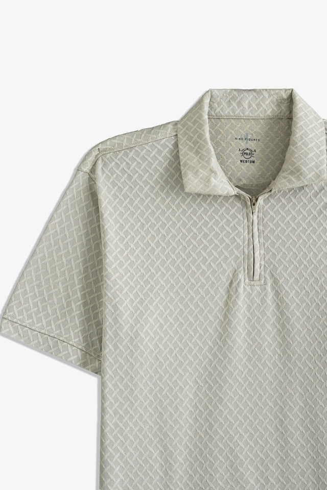 Zipper Textured Polo
