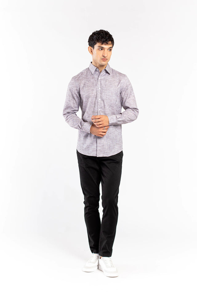 Basic Collar Textured Shirt - 9figure