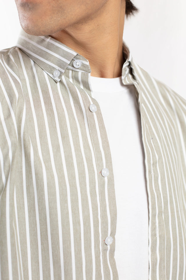 Button Down Striped Shirt - 9figure