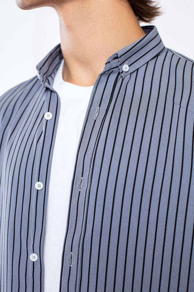 Button Down Striped Shirt - 9figure