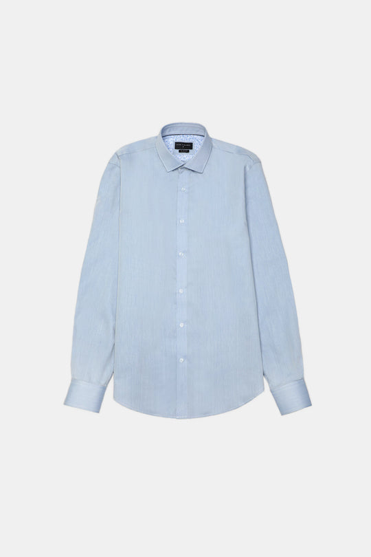 Basic Collar Printed Contrast Shirt - 9figure