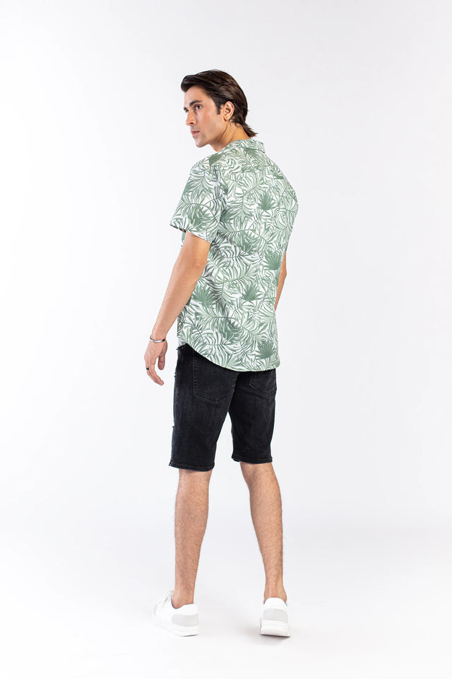 Cuban Collar Printed Shirt - 9figure