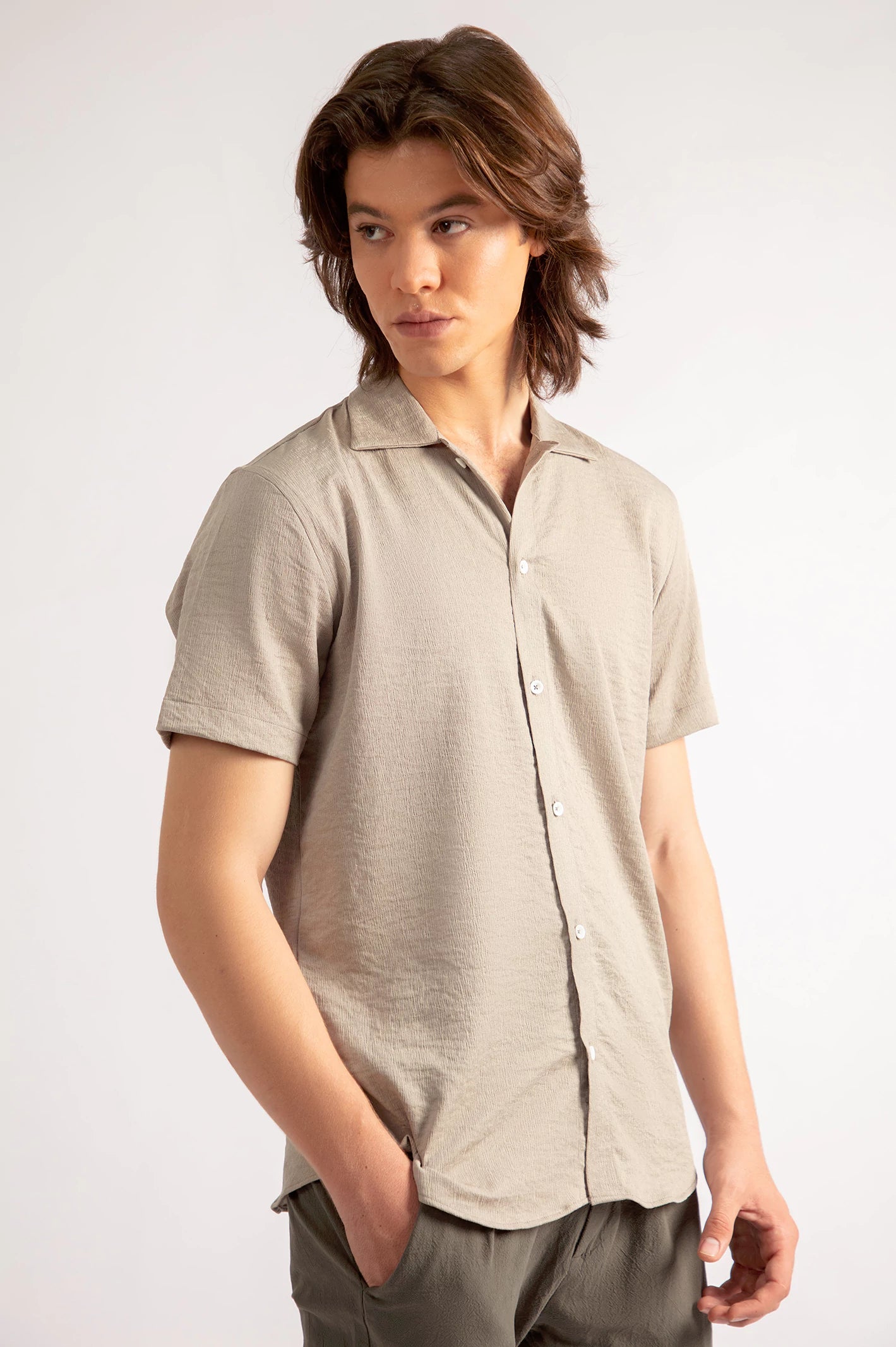 Basic Collar Half Sleeve Shirt