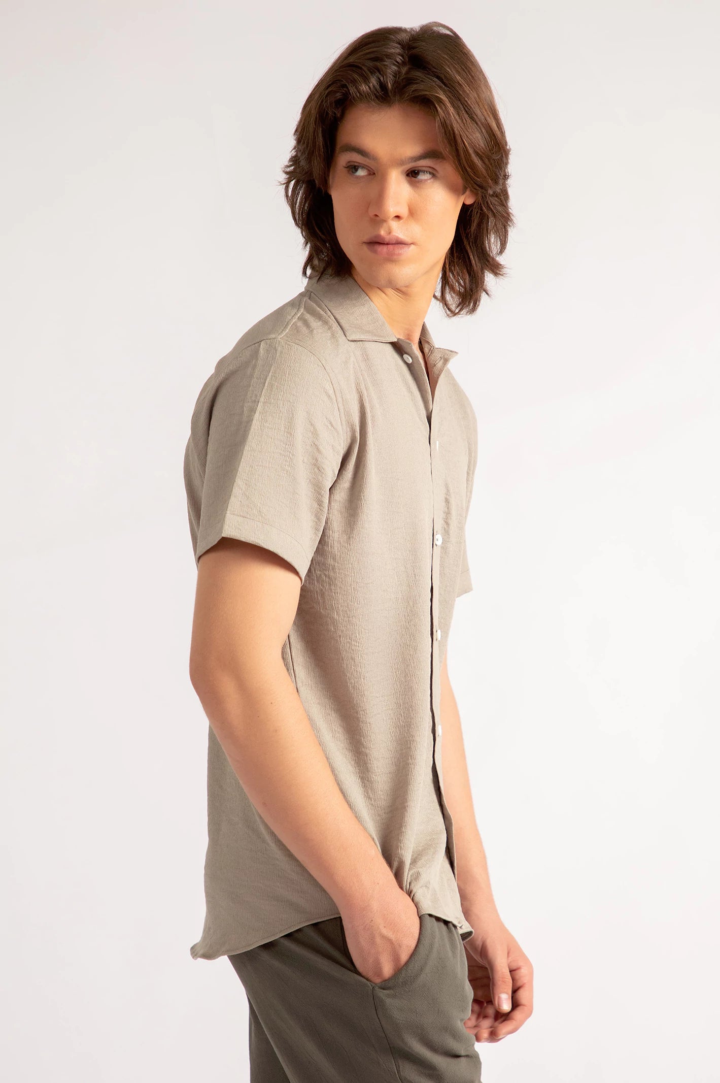 Basic Collar Half Sleeve Shirt