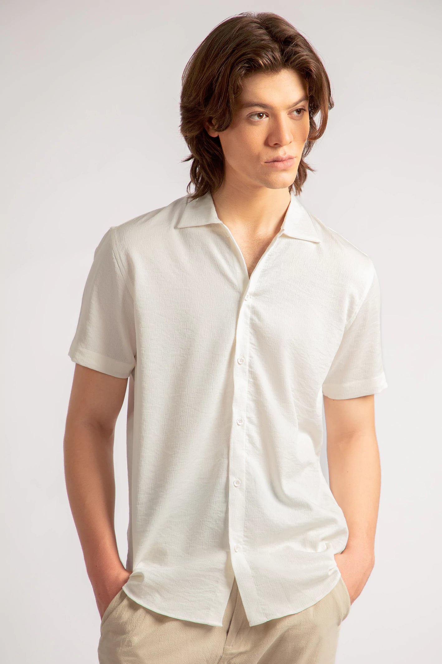 Basic Collar Half Sleeve Shirt