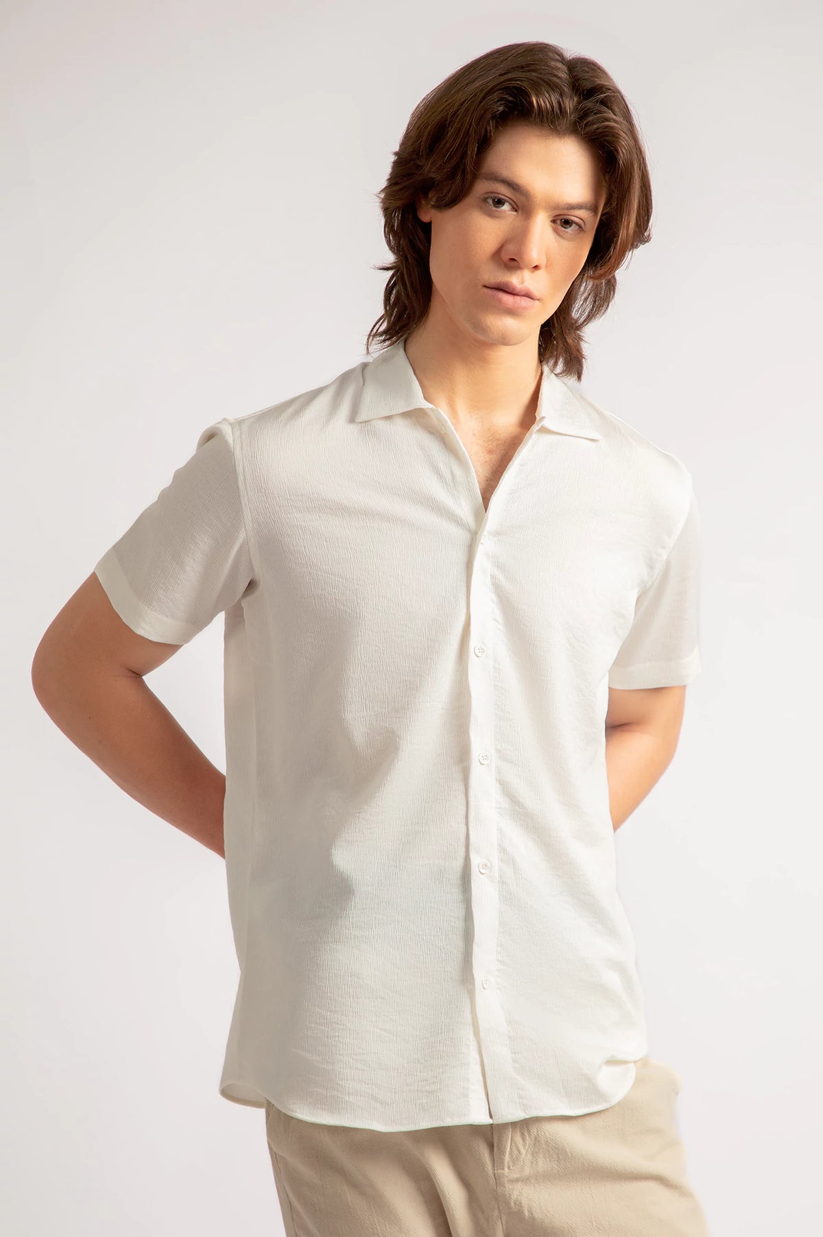 Basic Collar Half Sleeve Shirt