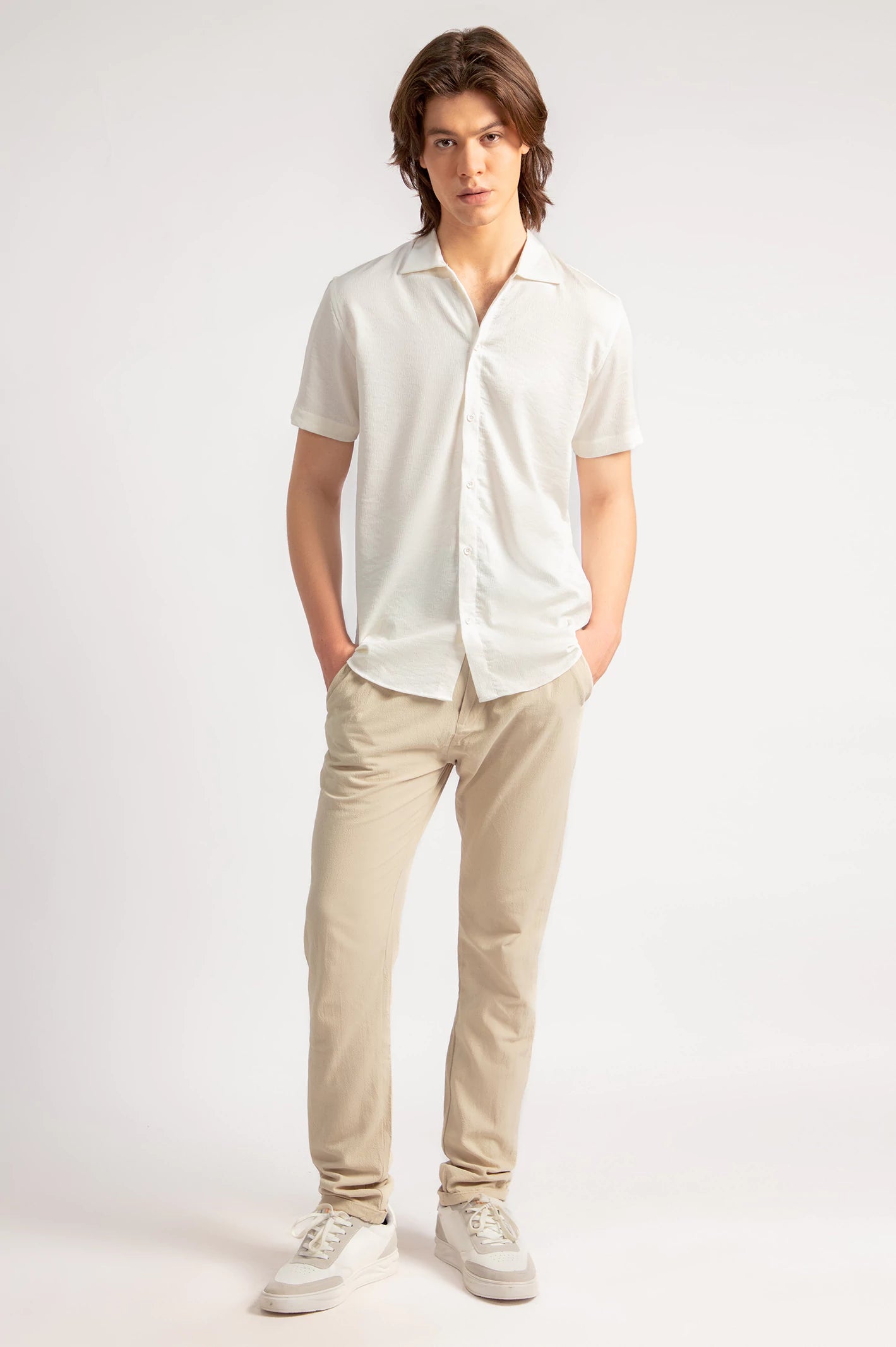 Basic Collar Half Sleeve Shirt