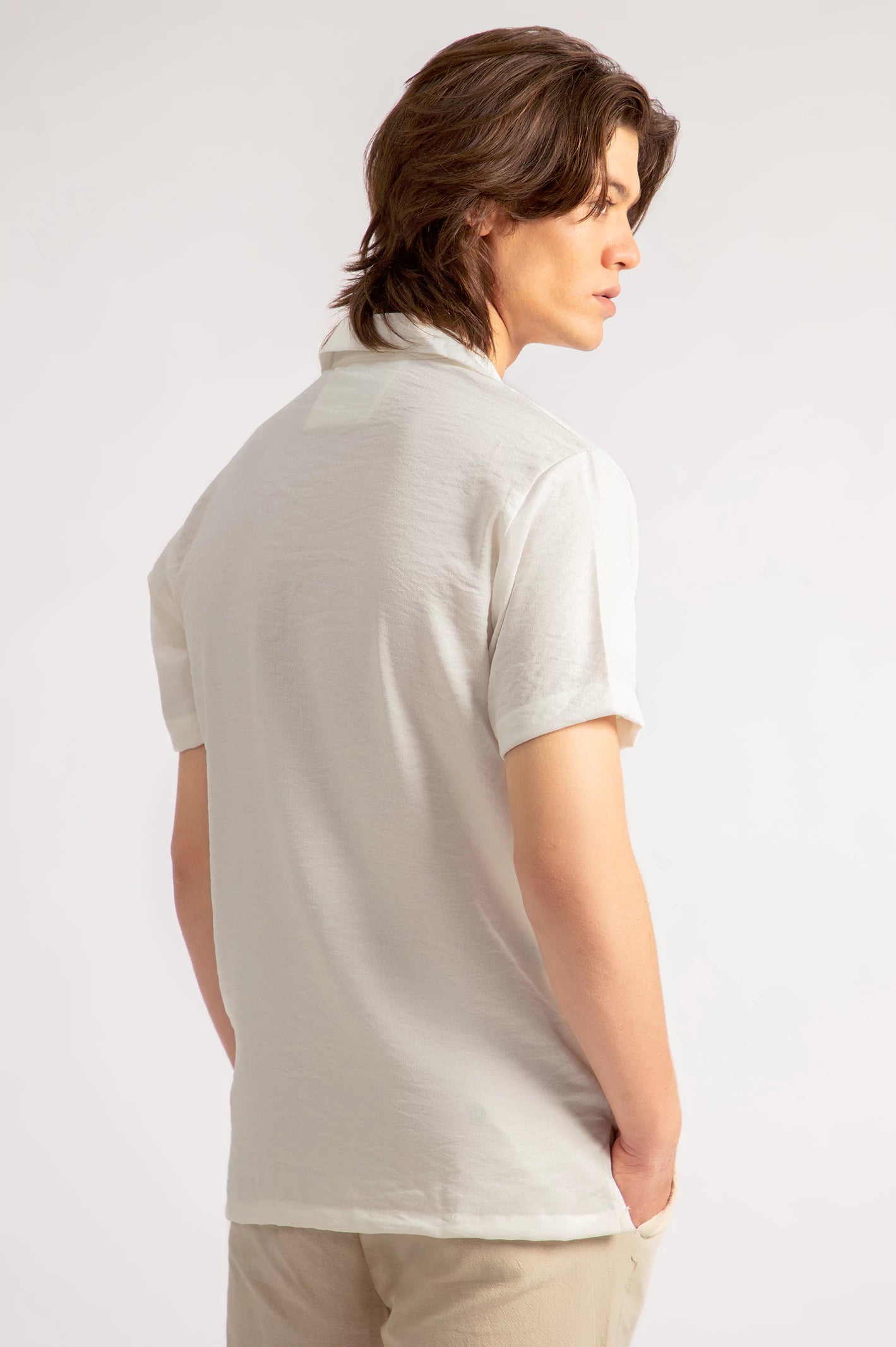 Basic Collar Half Sleeve Shirt