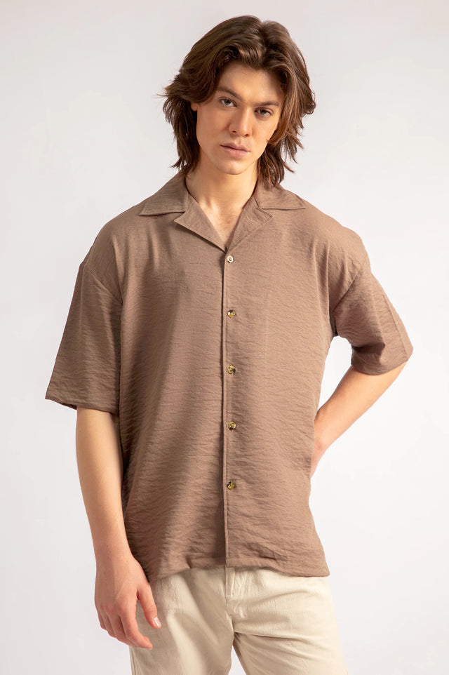 Cuban Collar Textured shirt