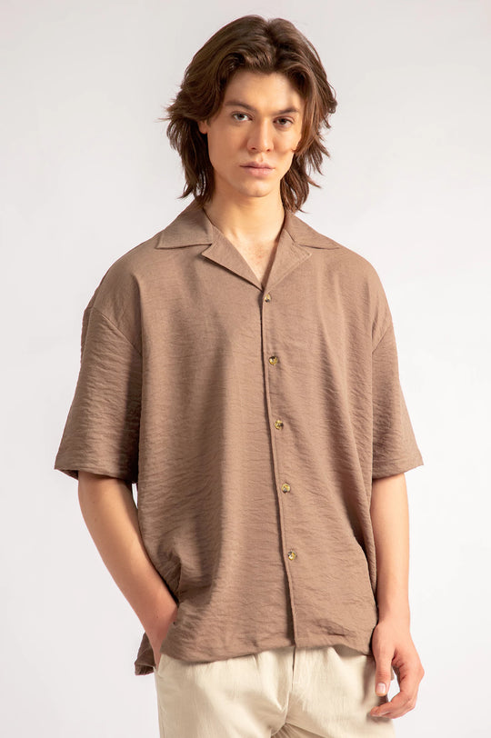 Cuban Collar Textured shirt