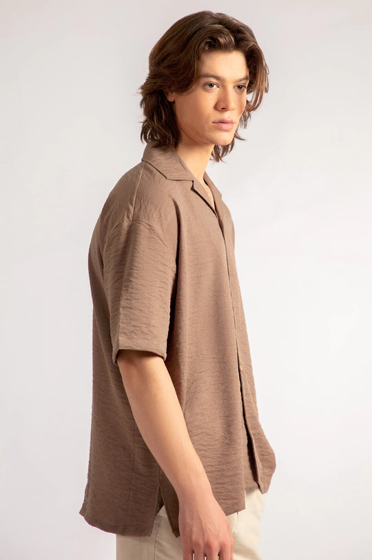 Cuban Collar Textured shirt