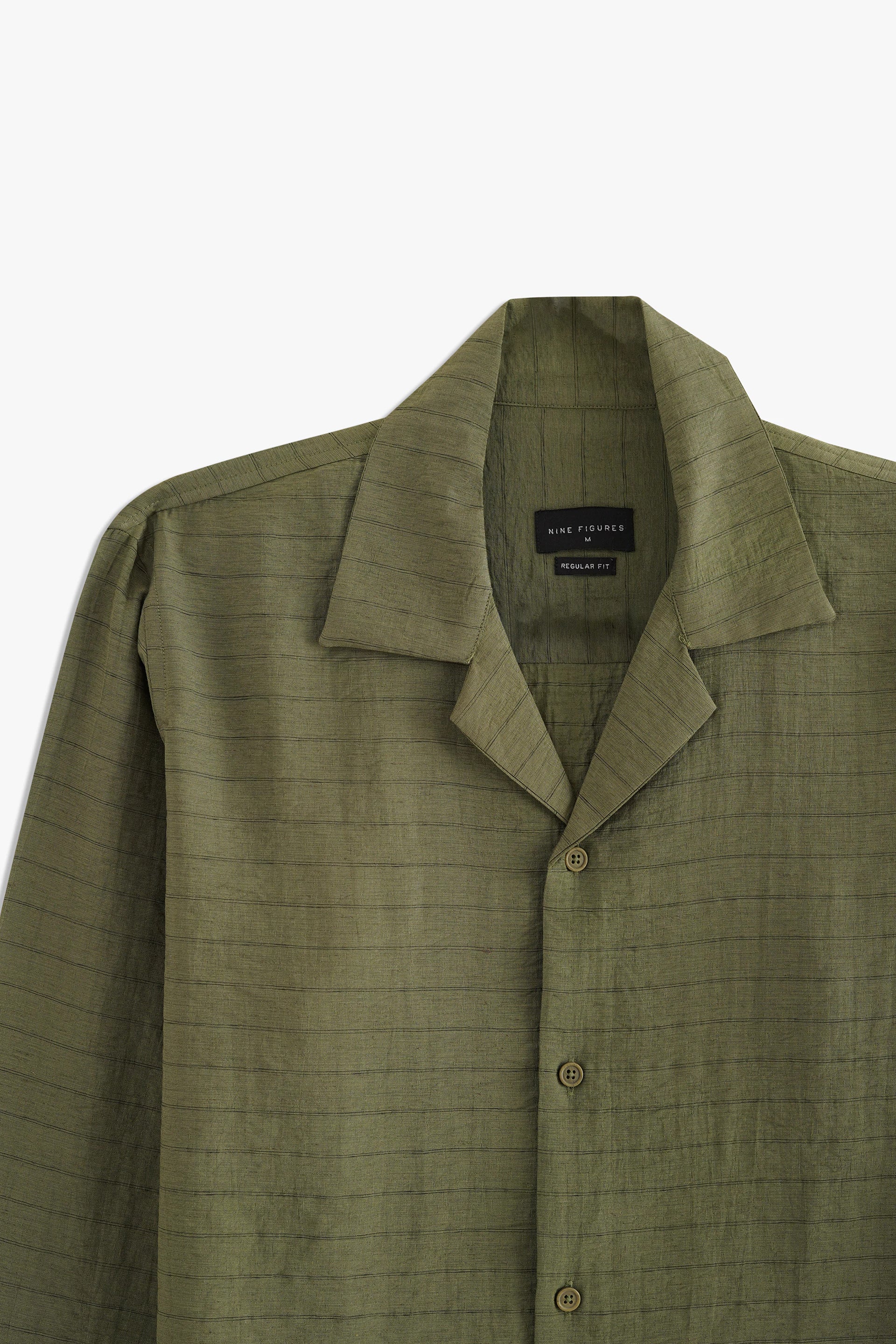 Cuban Collar Striped Shirt