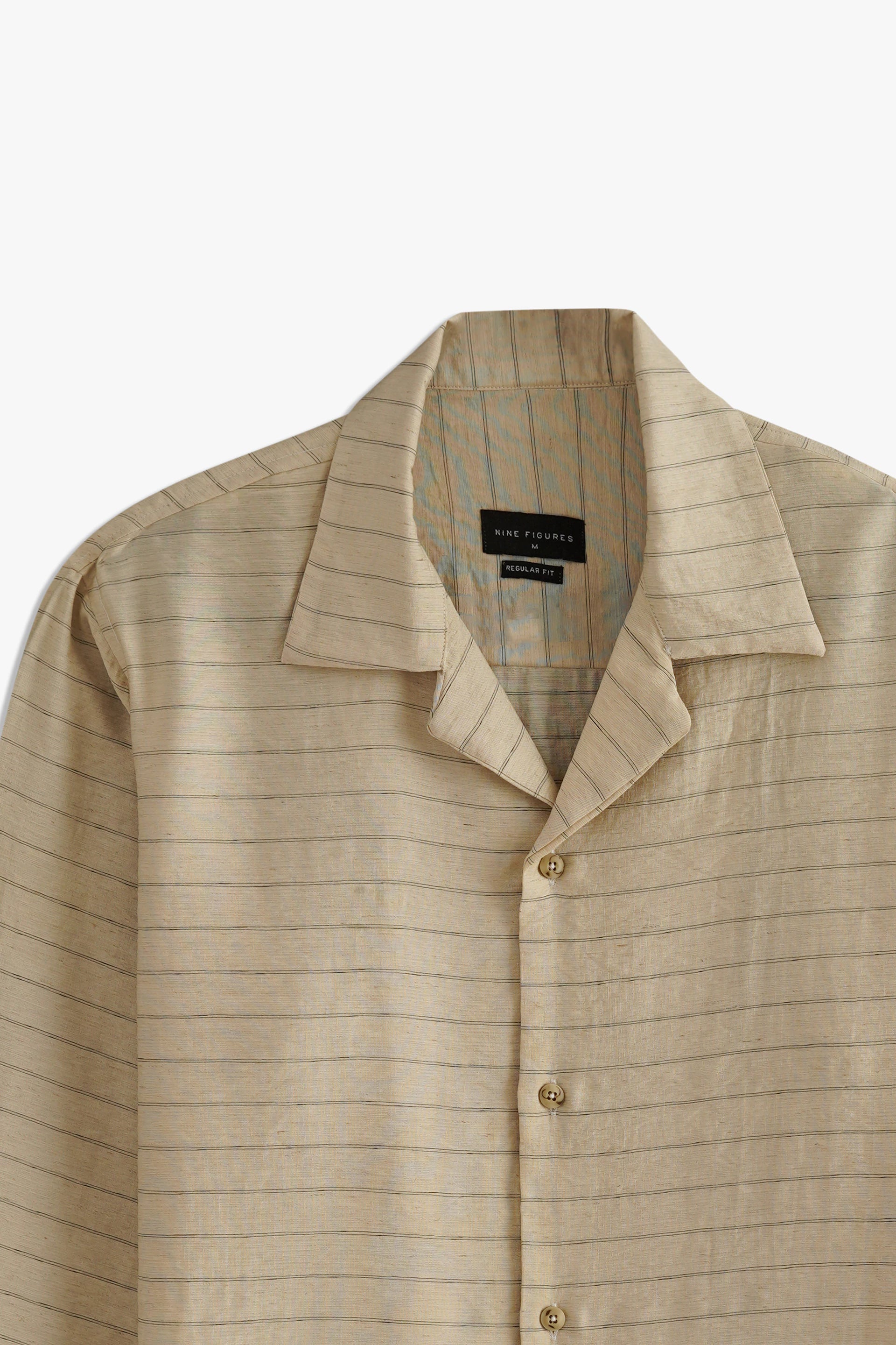 CUBAN COLLAR STRIPED SHIRT