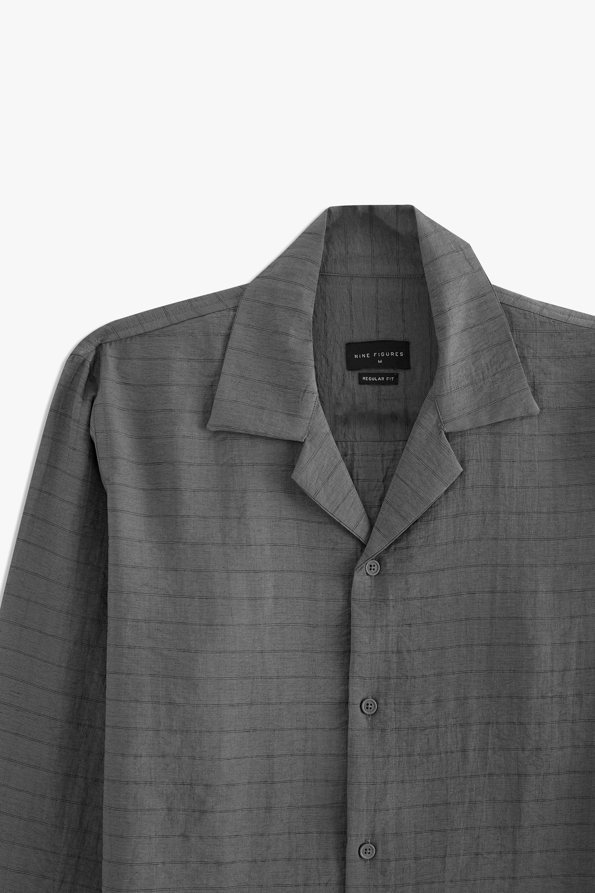 Cuban Collar Striped Shirt