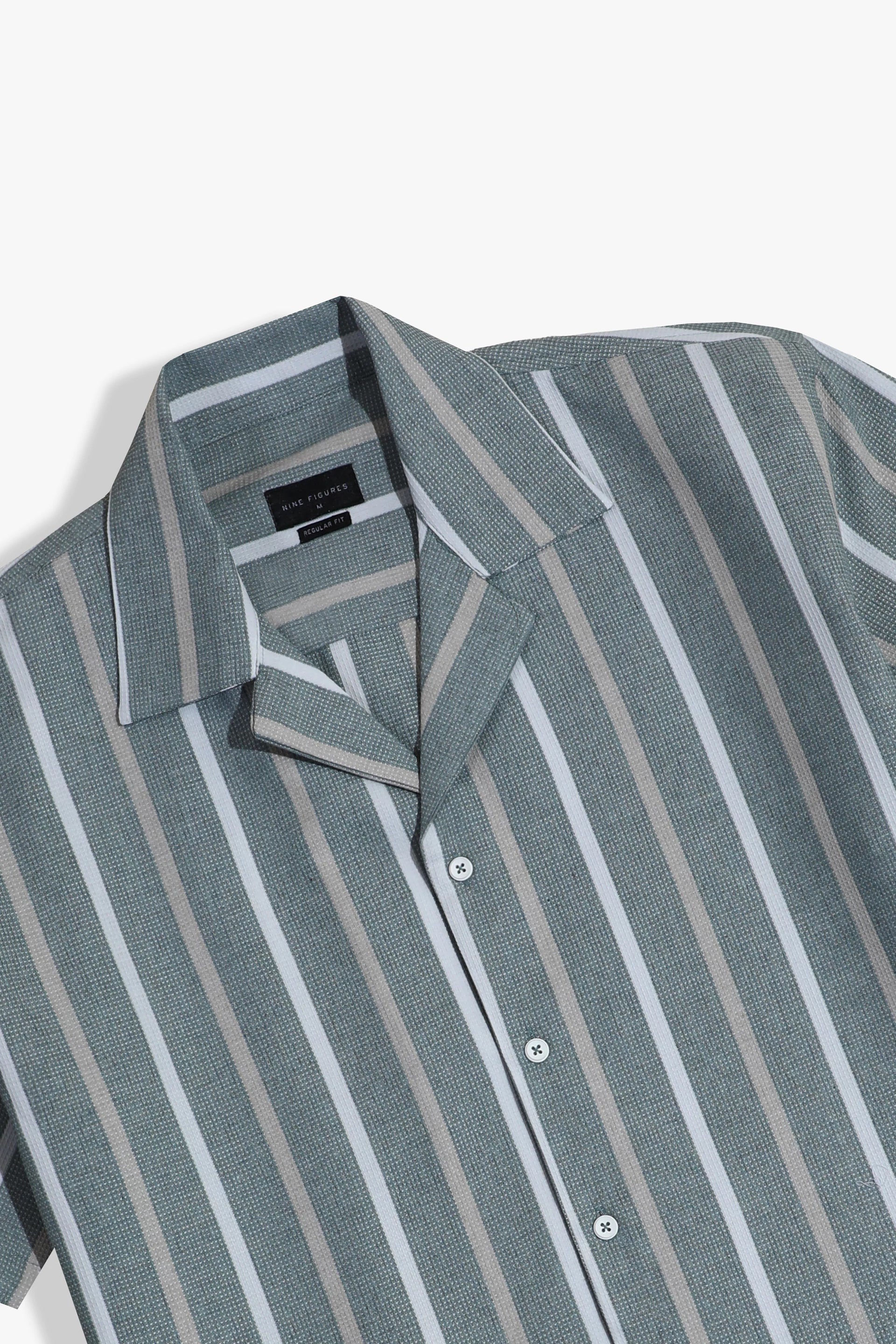 Cuban Collar Half Sleeve Shirt