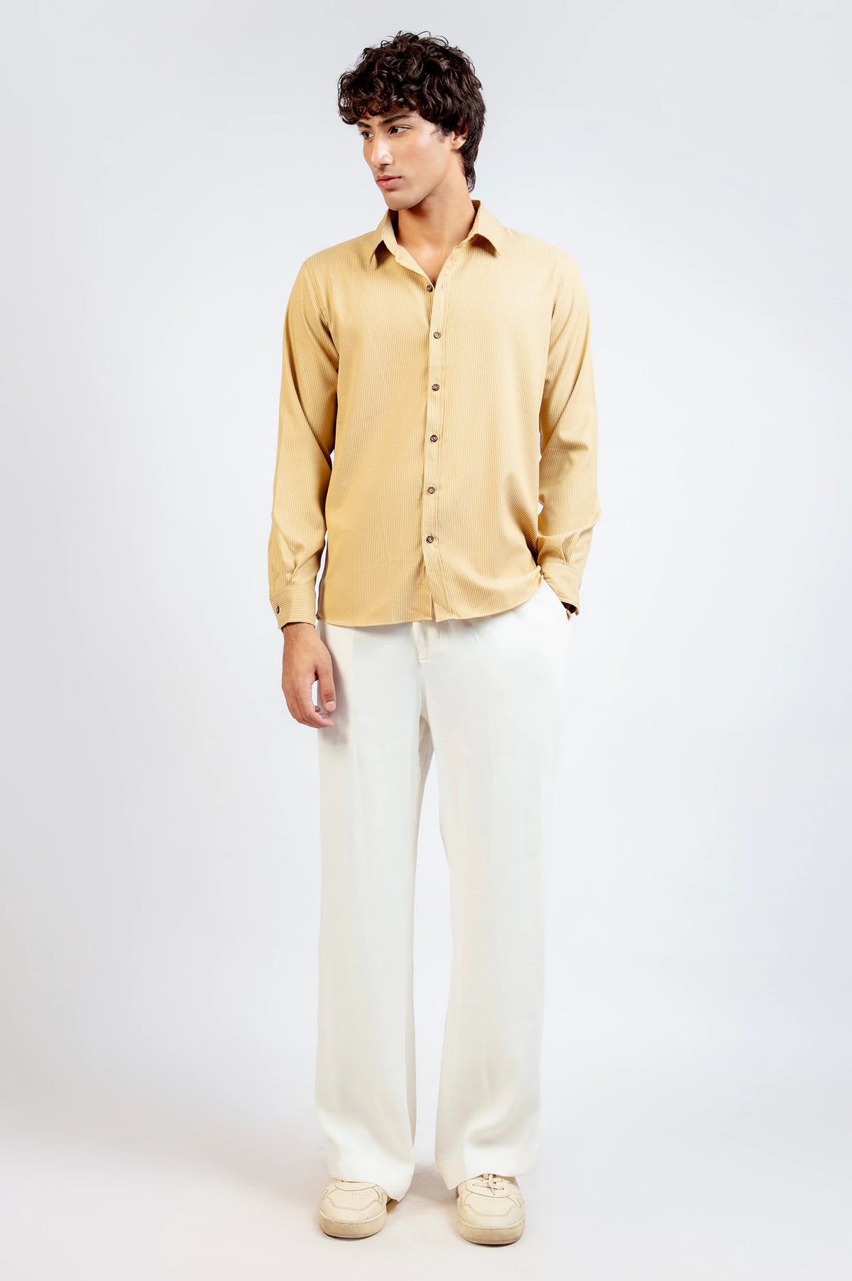 Basic Collar Stripe Shirt