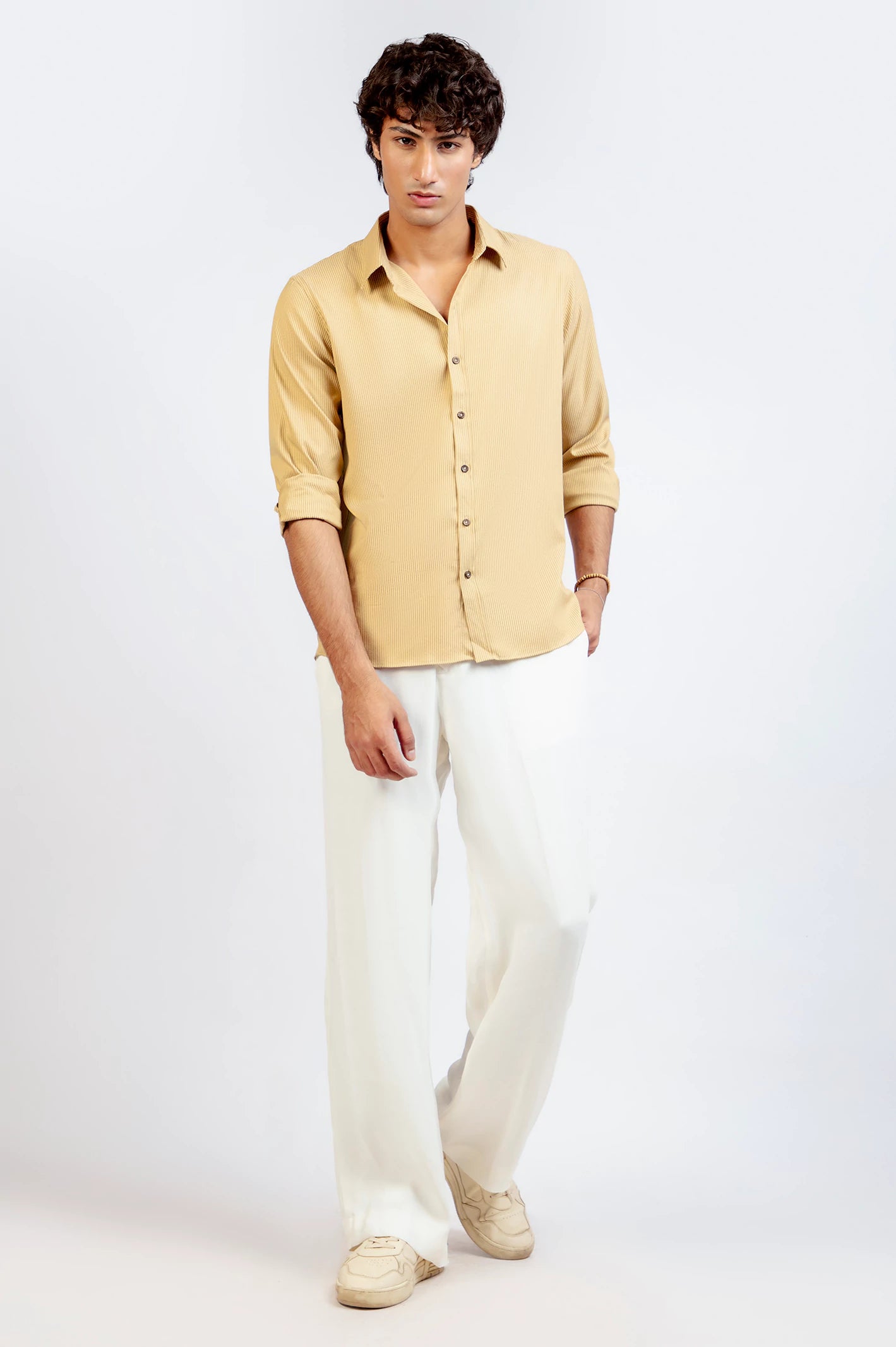 Basic Collar Stripe Shirt
