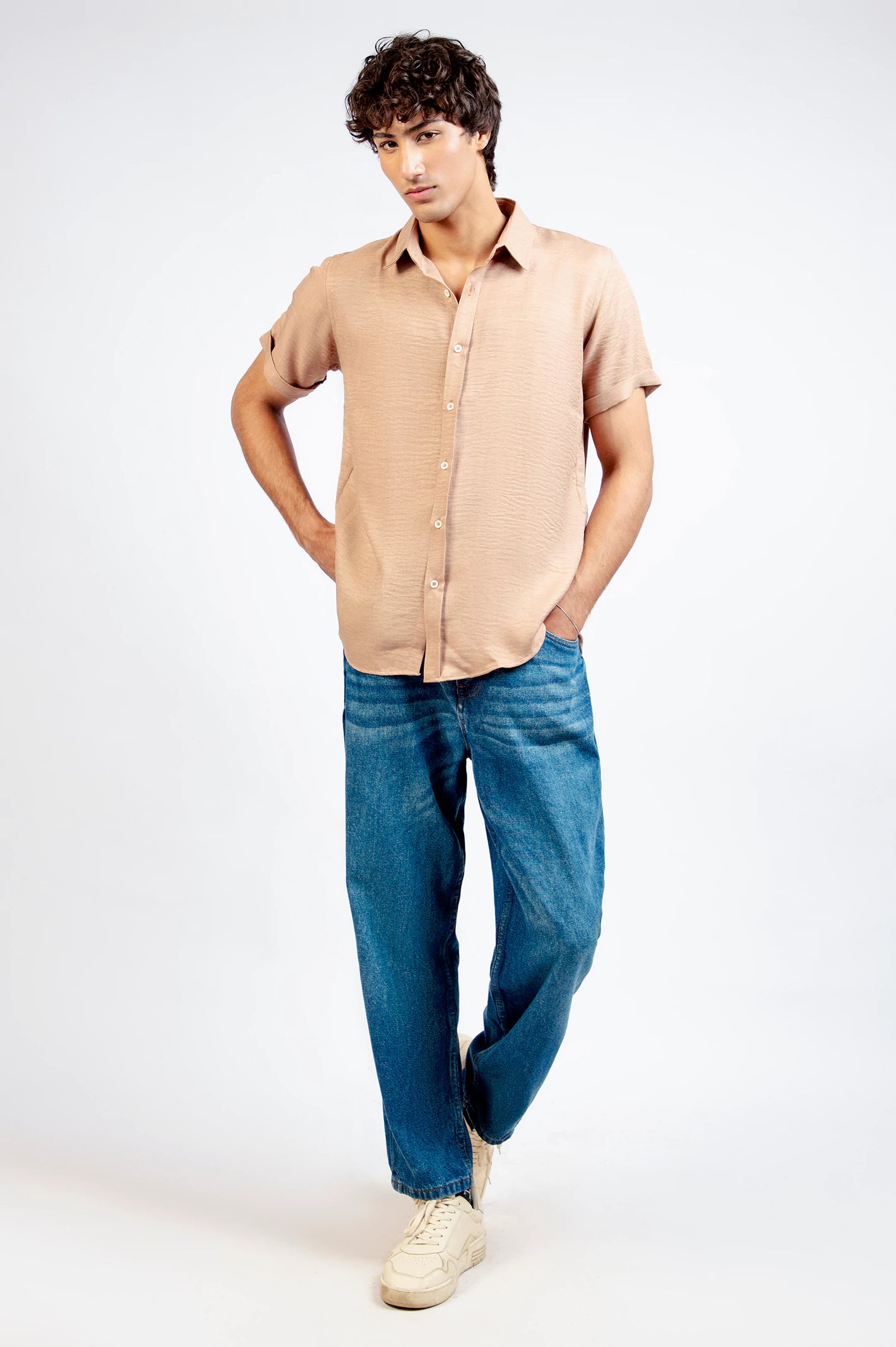 Basic Collar Half Sleeve Shirt