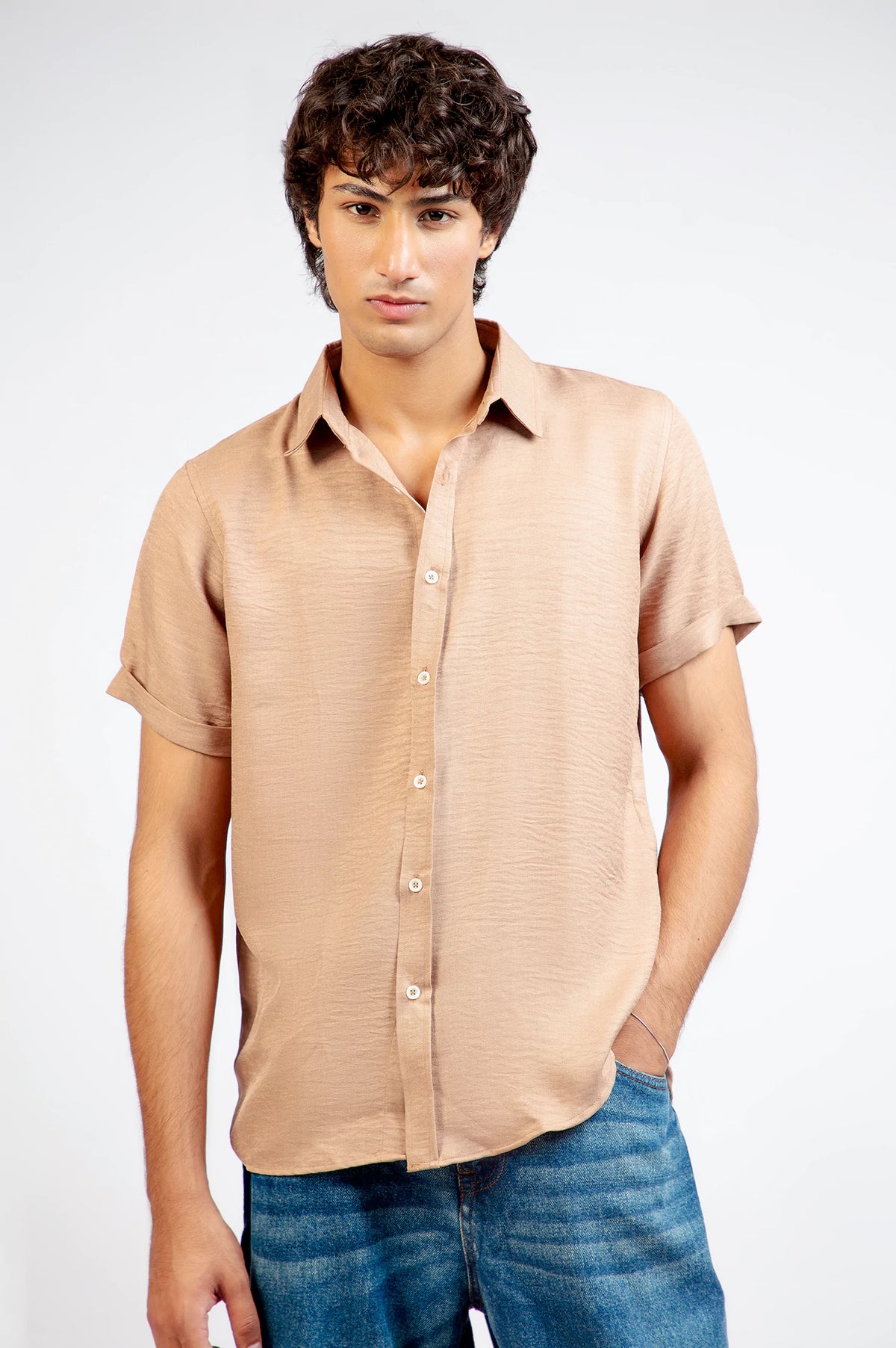 Basic Collar Half Sleeve Shirt